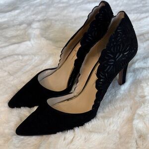Jessica Simpson Black Floral Heels